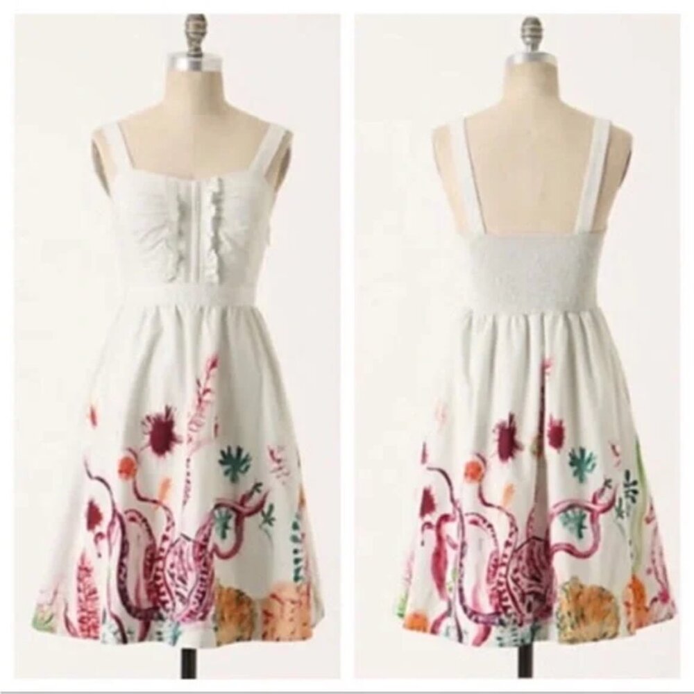 Anthropologie Nathalie Lete Paris Marine Mural Octopus Dress Women’s‎ Sz 2- NWT
